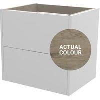 Duarti By Calypso Cascade 600mm Full Depth 2 Drawer Wall Hung Vanity Unit - Grey Bark