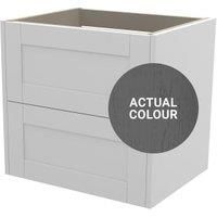 Duarti By Calypso Highwood 600mm Full Depth 2 Drawer Wall Hung Vanity Unit - Panther Grey