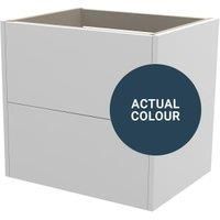 Duarti By Calypso Cascade 600mm Full Depth 2 Drawer Wall Hung Vanity Unit - Twilight Blue