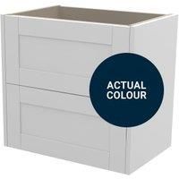 Duarti By Calypso Highwood 600mm Slimline 2 Drawer Wall Hung Vanity Unit - Midnight Blue