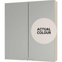 Duarti By Calypso Highwood 600mm Slimline Mirrored 2 Door Wall Hung Unit - Taupe