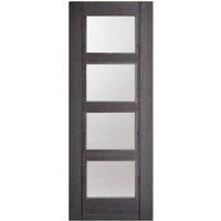 LPD Internal Vancouver 4 Lite Pre-Finished Ash Grey Solid Core Door - 686 x 1981mm
