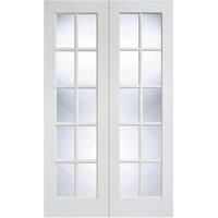 LPD Internal GTPSA Clear Glazed Primed White Solid Core Door - 1524 x 1981mm