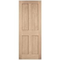 LPD Internal London 4 Panel Pre-Finished Solid Oak Core Door - 686 x 1981mm