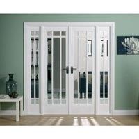 LPD Internal Manhattan Room Divider W6 Primed White Solid Core Door - 1904 x 2031mm