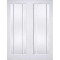 LPD Internal Lincoln Pair Primed White Solid Core Door - 1067 x 1981mm
