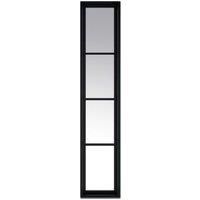 LPD Internal Soho 4 Lite Demi Panel Primed Black Solid Core Door - 292 x 1981mm