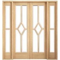 LPD Internal Reims Room Divider W6 Pre-Finished Oak Solid Core Door - 1904 x 2031mm