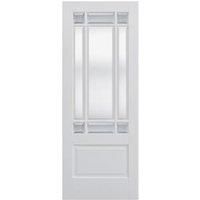 LPD Internal Downham Clear Glazed 9 Lite Primed White Solid Core Door - 726 x 2040mm