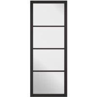 LPD Internal Soho 4 Lite Primed Black Solid Core Door - 610 x 1981mm