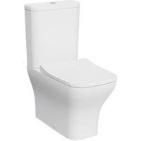 Kerala Square Smooth Flush Fully Shrouded Close Coupled Toilet Pan Cistern & Soft Close Seat