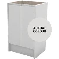Duarti By Calypso Beaufort 500mm Slimline 2 Door Floor Standing Vanity Unit - Grey Varnish
