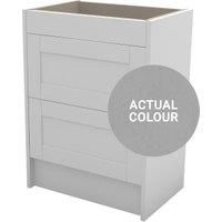 Duarti By Calypso Highwood 600mm Slimline 2 Drawer Floor Standing Vanity Unit - Fossil Grey