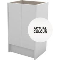 Duarti By Calypso Cascade 500mm Slimline 2 Door Floor Standing Vanity Unit - Matt White