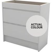 Duarti By Calypso Beaufort 800mm Slimline 2 Drawer Floor Standing Vanity Unit - Grey Varnish