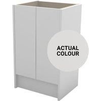 Duarti By Calypso Cascade 500mm Slimline 2 Door Floor Standing Vanity Unit - Mirror Grey