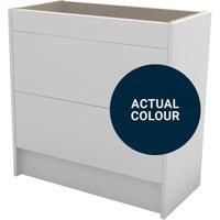 Duarti By Calypso Cascade 800mm Slimline 2 Drawer Floor Standing Vanity Unit - Midnight Blue