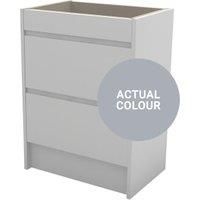 Duarti By Calypso Beaufort 600mm Slimline 2 Drawer Floor Standing Vanity Unit - Shadow Grey