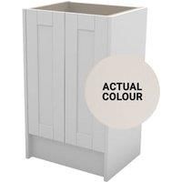 Duarti By Calypso Highwood 500mm Slimline 2 Door Floor Standing Vanity Unit - Taupe