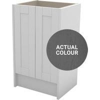 Duarti By Calypso Highwood 500mm Slimline 2 Door Floor Standing Vanity Unit - Panther Grey