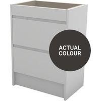 Duarti By Calypso Beaufort 600mm Slimline 2 Drawer Floor Standing Vanity Unit - Ember Grey