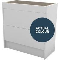 Duarti By Calypso Cascade 800mm Slimline 2 Drawer Floor Standing Vanity Unit - Twilight Blue
