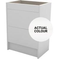 Duarti By Calypso Cascade 600mm Slimline 2 Drawer Floor Standing Vanity Unit - Mirror White