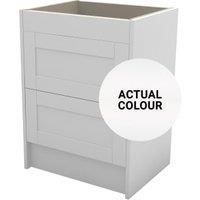 Duarti By Calypso Highwood 600mm Full Depth 2 Drawer Floor Standing Vanity Unit - Matt White