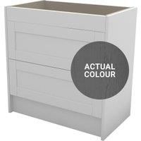 Duarti By Calypso Highwood 800mm Full Depth 2 Drawer Floor Standing Vanity Unit - Panther Grey