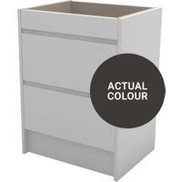 Duarti By Calypso Beaufort 600mm Full Depth 2 Drawer Floor Standing Vanity Unit - Ember Grey