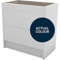 Duarti By Calypso Cascade 800mm Full Depth 2 Drawer Floor Standing Vanity Unit - Midnight Blue