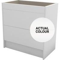 Duarti By Calypso Cascade 800mm Full Depth 2 Drawer Floor Standing Vanity Unit - Mirror White