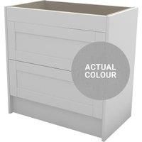 Duarti By Calypso Highwood 800mm Full Depth 2 Drawer Floor Standing Vanity Unit - Fossil Grey