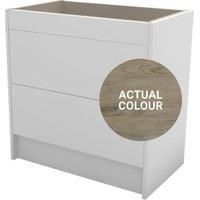 Duarti By Calypso Cascade 800mm Full Depth 2 Drawer Floor Standing Vanity Unit - Grey Bark