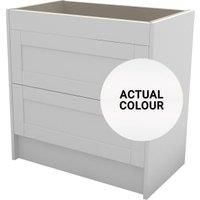 Duarti By Calypso Highwood 800mm Full Depth 2 Drawer Floor Standing Vanity Unit - Matt White