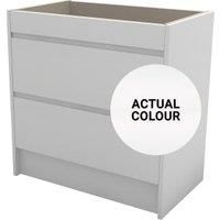 Duarti By Calypso Beaufort 800mm Full Depth 2 Drawer Floor Standing Vanity Unit - White Varnish