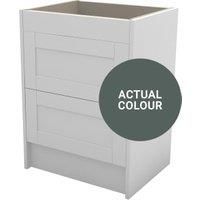Duarti By Calypso Highwood 600mm Full Depth 2 Drawer Floor Standing Vanity Unit - Woodland Green
