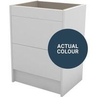 Duarti By Calypso Cascade 600mm Full Depth 2 Drawer Floor Standing Vanity Unit - Twilight Blue