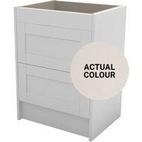 Duarti By Calypso Highwood 600mm Full Depth 2 Drawer Floor Standing Vanity Unit - Taupe