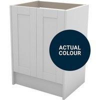 Duarti By Calypso Highwood 600mm Full Depth 2 Door Floor Standing Vanity Unit - Midnight Blue