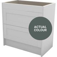 Duarti By Calypso Highwood 800mm Full Depth 2 Drawer Floor Standing Vanity Unit - Woodland Green