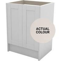 Duarti By Calypso Highwood 600mm Full Depth 2 Door Floor Standing Vanity Unit - Taupe