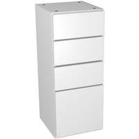 Wickes Vienna Modern 4 Drawer Storage Unit, in White, Size: 300x735mm