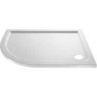 Wickes 40mm Pearlstone Left Hand Quadrant Shower Tray - 1200 x 800mm
