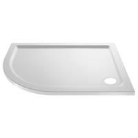 Wickes 40mm Pearlstone Left Hand Quadrant Shower Tray - 1200 x 900mm