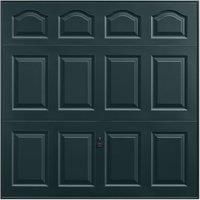 Garador Cathedral Panelled Anthracite Grey Framed Retractable Garage Door - 2439 x 1981mm