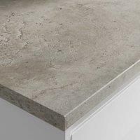 Wickes Modern Cement Effect Laminate Breakfast Bar 38x900x3000mm