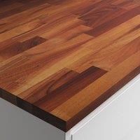 Wickes Solid Wood Worktop Upstand - European Walnut 70 x 18mm x 3m