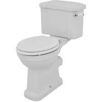 Wickes Oxford Traditional Close Coupled Comfort Height Toilet Pan, Cistern & White Soft Close Seat