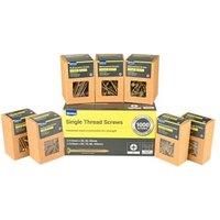 Wickes Single Thread Trade Pack Zinc & Yellow Screws - Pack of 1000